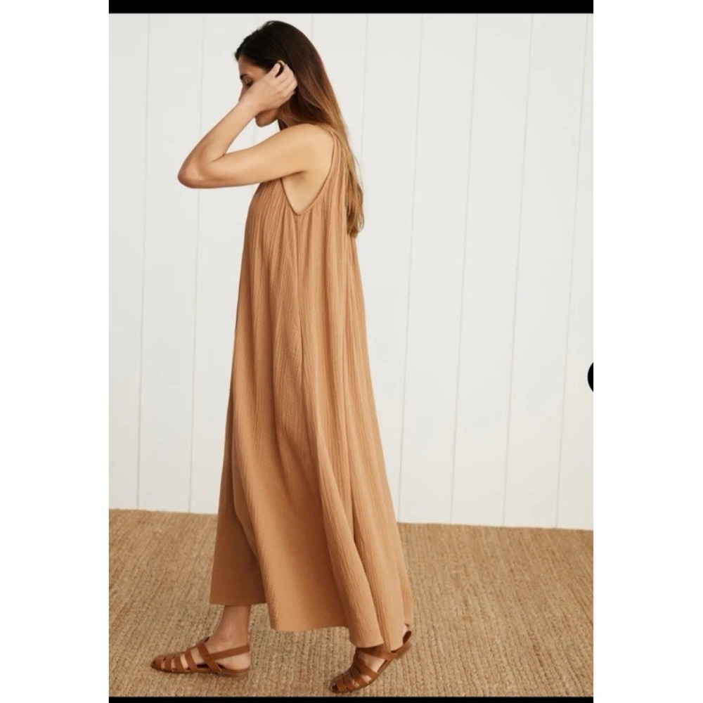 Jenni Kayne Drift Maxi Dress Women's Size Small Terracotta Tan Orange 100%Cotton